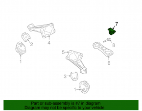 Engine mount rear gearbox Infiniti G35 4d 06-07 manual transmission