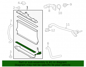 Toyota Highlander 2014-19 2.7" Water Cooling Radiator