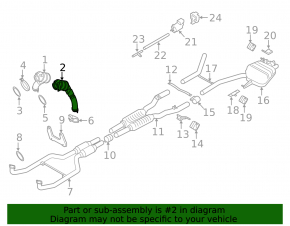 Intake pipe with catalytic converter left BMW 5 G30 18-19 4.4T