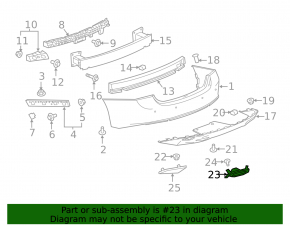 Muffler tip left Chevrolet Malibu 16-18