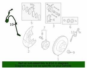 Front left ABS sensor for Subaru Outback 2015-2019