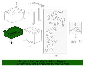 Battery tray Acura MDX 14-15