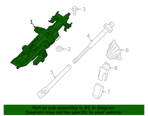 BMW X7 G07 19-26 electrically adjustable steering column