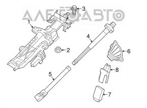 BMW X7 G07 19-26 electrically adjustable steering column