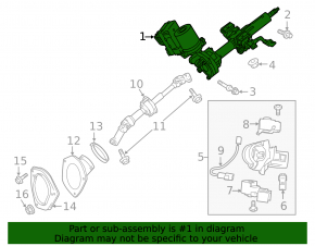 Steering column EPS Toyota Sienna 17-20 under start/stop