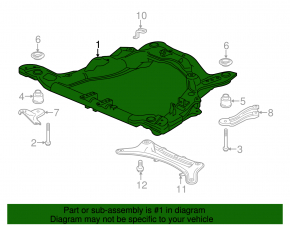 Front subframe Acura MDX 17-20