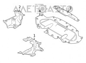 Rear right underbody protection for BMW 5 G30 17-23