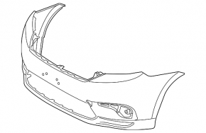 Front bumper bare Toyota Highlander 11-13