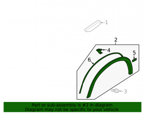 Front right wing arch trim Mitsubishi Outlander Sport ASX 10-18