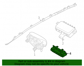 Airbag knee driver left Hyundai Sonata 15-17