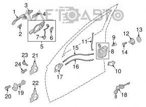 Door handle outer front left Mitsubishi Outlander Sport ASX 10-23