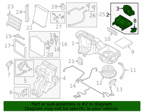 Upper heater housing for Audi Q3 83A 19-25