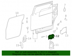 Toyota Sienna 21-24 rear left door panel upper