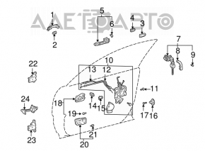 Front right door stop for Toyota Highlander 2001-2007