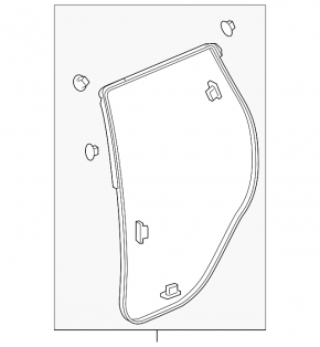 Rear left door seal Honda CRV 17-22