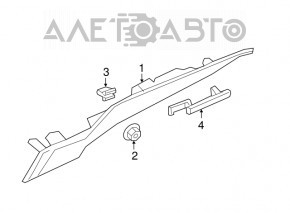 Rear pillar trim right Nissan Maxima A36 16-23 gray