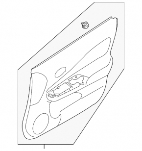 Door trim card front left Nissan Versa Note 13-19 black