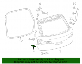 Left tailgate bumper Audi Q5 80A 18-24 on the door, type 2