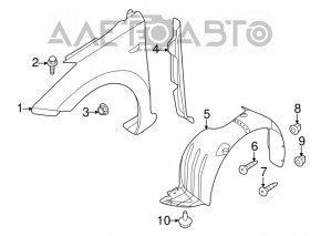 Seal wing door-wing left Hyundai Elantra UD 11-16