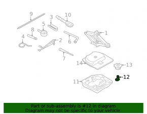 Spare wheel mount Audi A4 B8 08-16 sedan, lower part