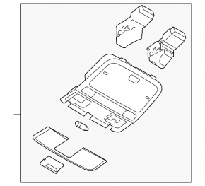 Subaru b9 Tribeca front light with sunroof control, gray, matching sunroof