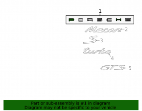 Emblem inscription "Macan" tailgate Porsche Macan 15-18