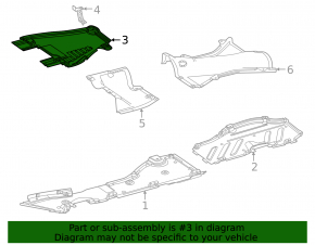 Central underbody protection Mercedes W167 GLE 350 450 20-23