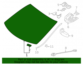 Mercedes H247 GLA 20-26 windshield with rain sensor, sand