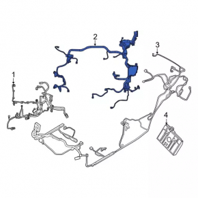 Wiring under the hood with fuse box Ford Fiesta 14-19