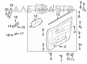 Front right window lift control Mazda6 03-05