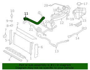 Cooling pipe upper left BMW F30 17-18 B46