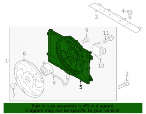 Diffuser radiator shroud bare Kia Niro 23- HEV, PHEV