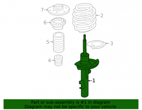 Front right shock absorber Volvo S60 11-18 Mark 55