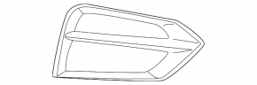 Front bumper grille left Volvo XC60 18-21 without parking sensors, structure
