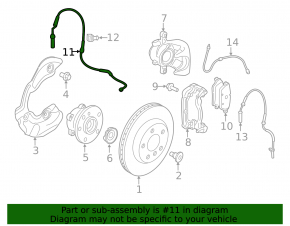 Brake pad wear sensor front BMW i3 14-20