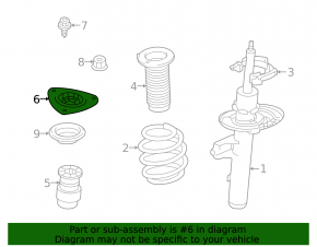 Front left shock absorber support for Mitsubishi Outlander 22-25