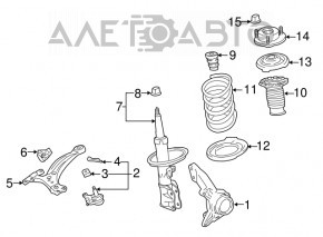 Front shock absorber boot Toyota Highlander 14-16