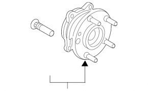 Front left hub Hyundai Sonata 20-26