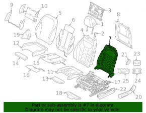 Motor for adjusting the backrest of the passenger seat BMW X3 G01 18-21