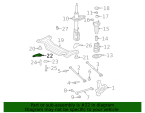 Rear subframe bracket left Toyota Camry v40