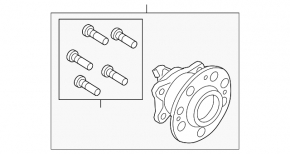 Rear left hub Kia Forte 19-24 GSP