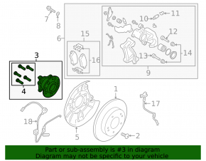 Rear left hub Kia Forte 19-24