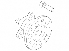 Rear left hub Hyundai Kona 19-23 EV, FWD