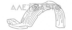 Front left fender liner for Toyota Camry v20 96-01