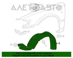 Front left fender liner for Toyota Camry v20 96-01