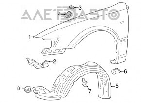 Front left fender liner for Toyota Camry v20 96-01
