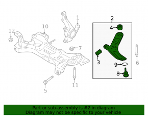 Lower front left control arm Hyundai Accent 18-23