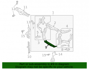 TV lower bar Lexus RX300 RX330 RX350 RX400h 04-09