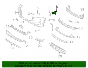 Front Bumper Air Duct Right Nissan Rogue 21-23