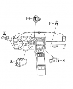 Dodge Challenger 09- Hazard Light Button